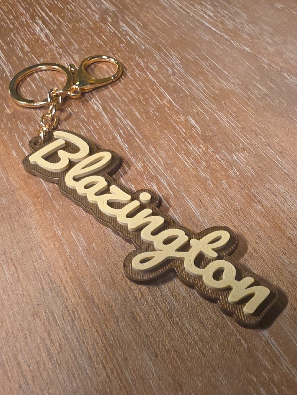 Hand Crafted Custom Personalized Script Bag Charm / Key Chain NWT! - Picture 3 of 5